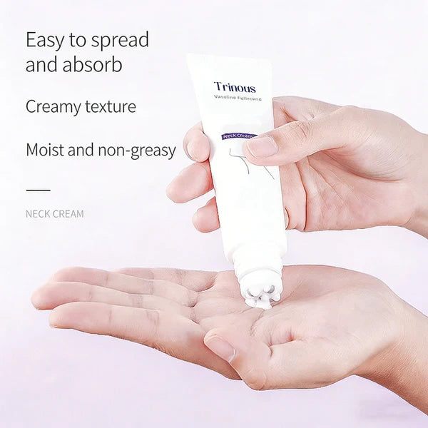 Roller Massage Neck Cream 🧴 Collagen & Hyaluronic Acid | Firms Neck, Reduces Wrinkles & Double Chin