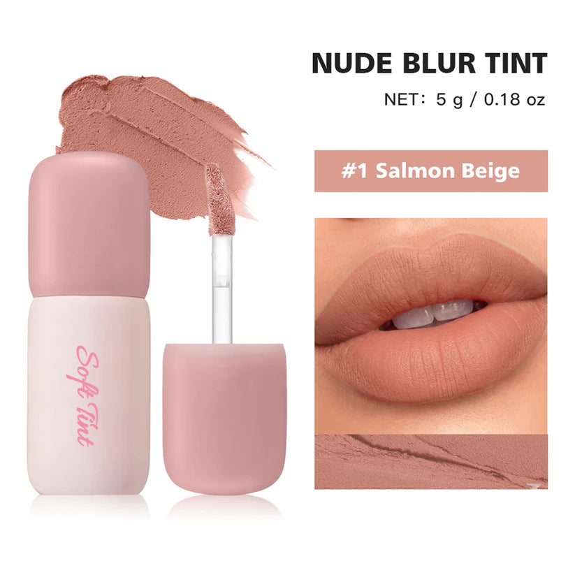 Soft Matte Nude Blur Lip Tint for Lips and Cheeks