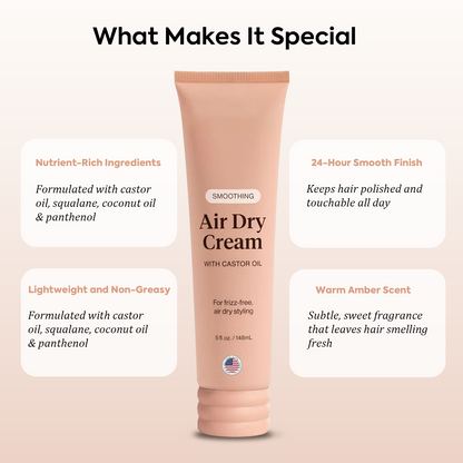 Heat-Free Glow: The Ultimate Smoothing Air Dry Cream