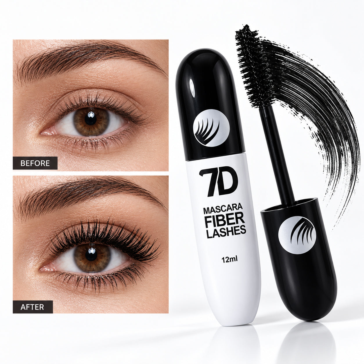 7D Silk Fiber Black Lengthening Mascara - Adult Beauty Makeup✨