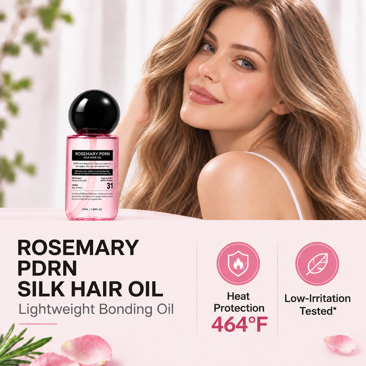 Korean Rosemary PDRN Silk Hair Oil