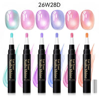 6 Colors Cat Eye One-Step Gel Pens -D