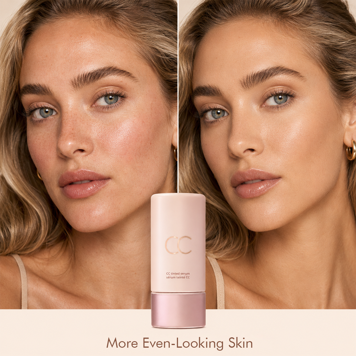 CC color-correcting tinted serum+SPF 30 mineral setting powder