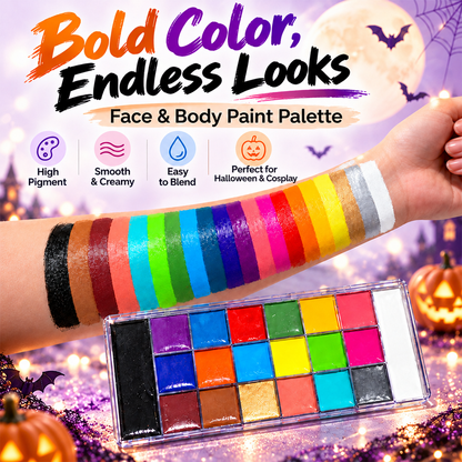 🎃Halloween Early Sale🎨 20-Color Face & Body Oil Paint Palette