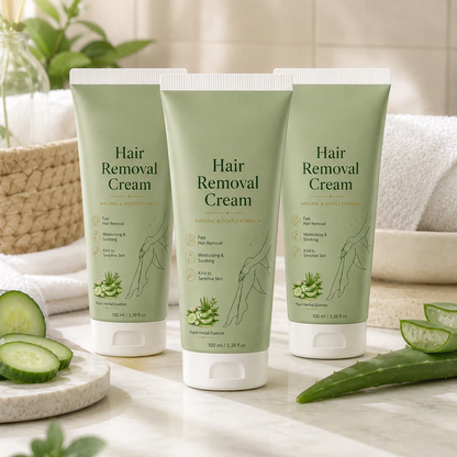 Natural Gentle Hair Removal Cream | For Women & Men, Sensitive Skin