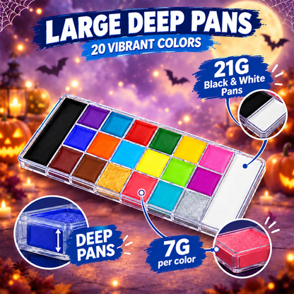 🎃Halloween Early Sale🎨 20-Color Face & Body Oil Paint Palette