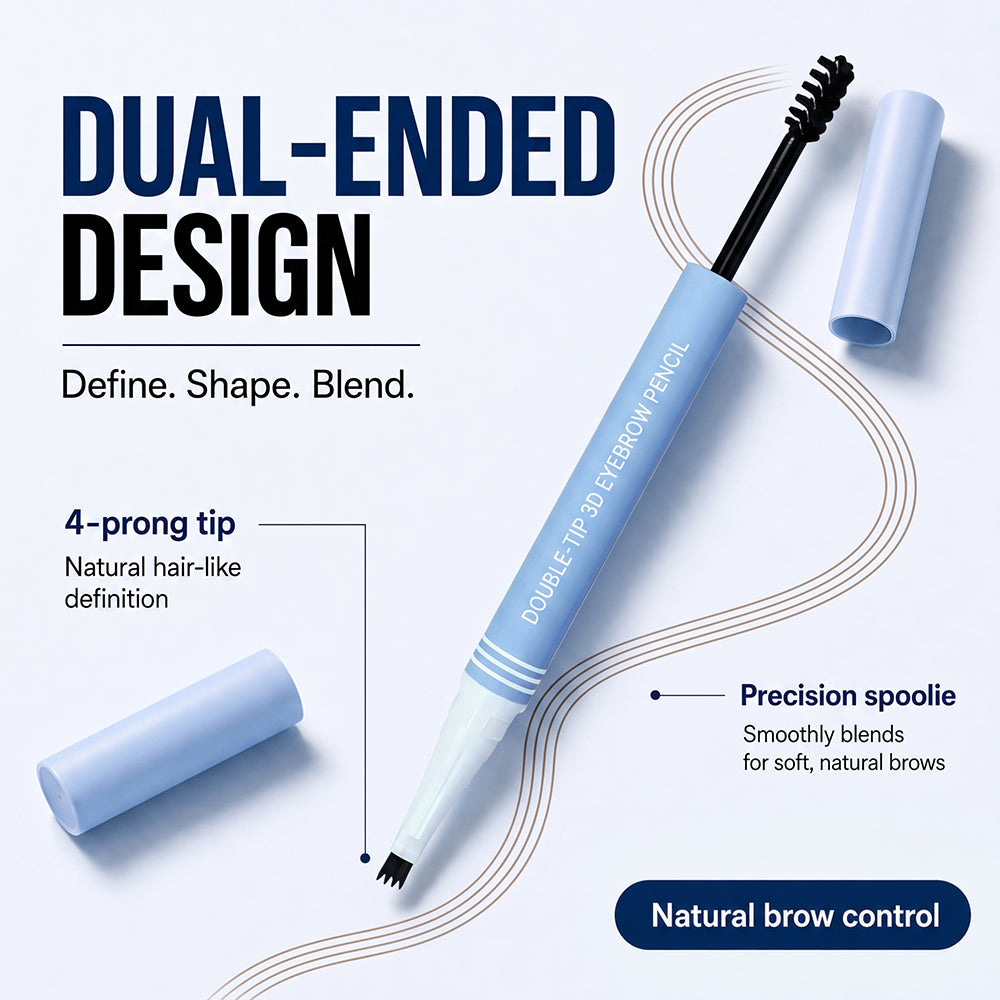 Waterproof 2-in-1 Micro-Fork Eyebrow Pen & Tinted Gel