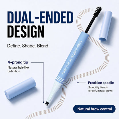 Waterproof 2-in-1 Micro-Fork Eyebrow Pen & Tinted Gel