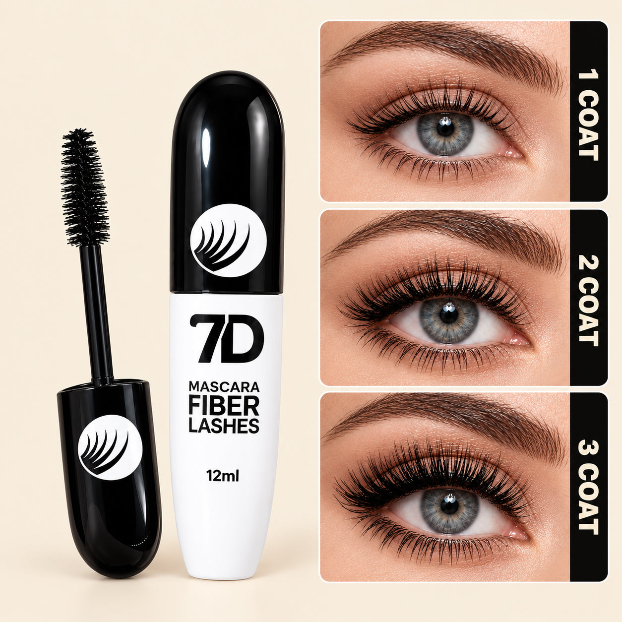 7D Silk Fiber Black Lengthening Mascara - Adult Beauty Makeup✨