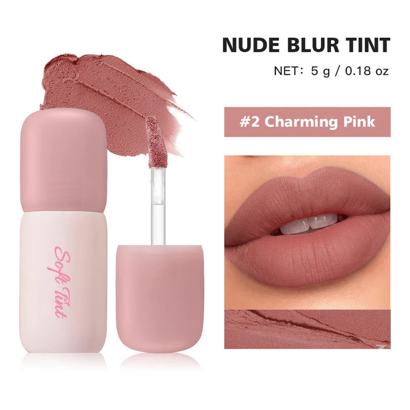 Soft Matte Nude Blur Lip Tint for Lips and Cheeks