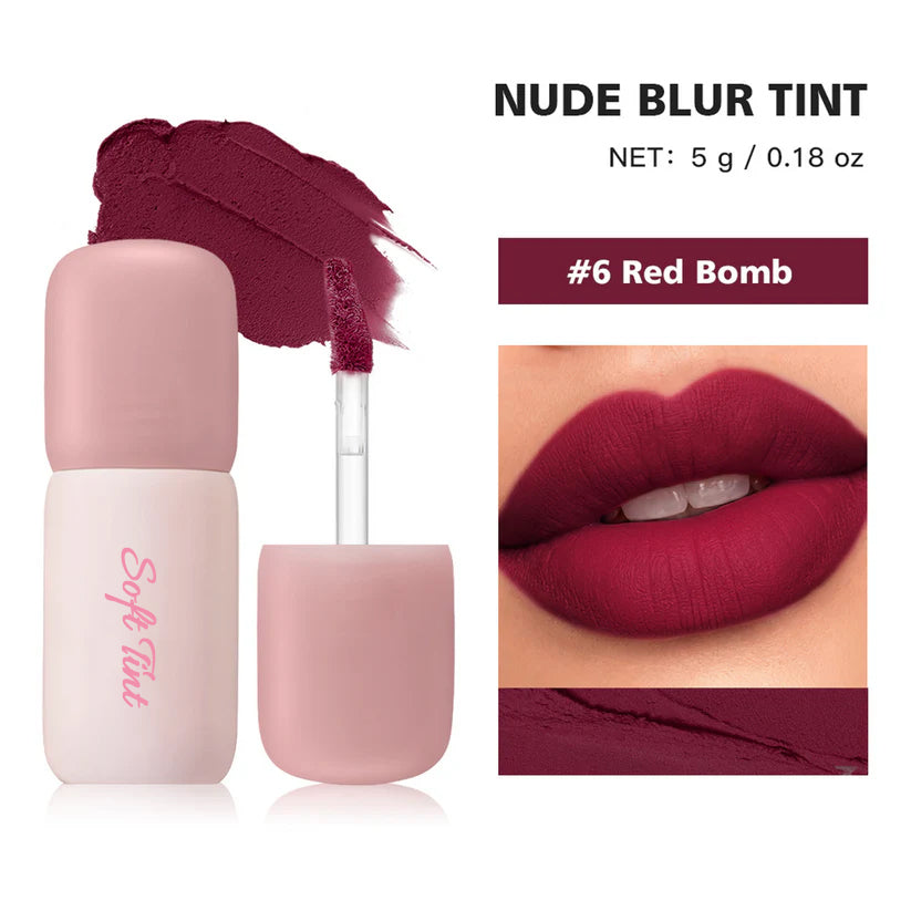 Soft Matte Nude Blur Lip Tint for Lips and Cheeks