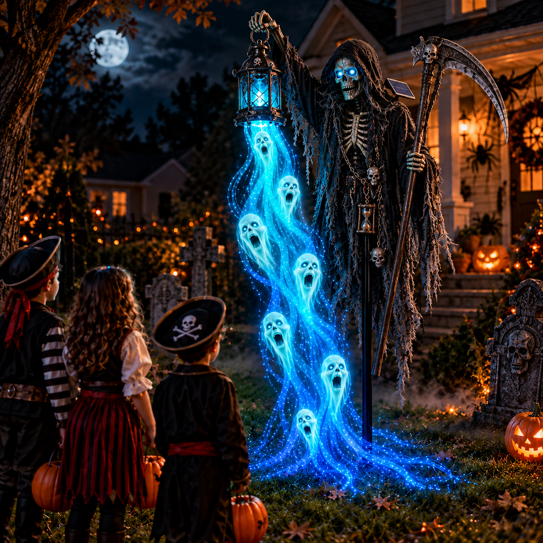 🎁Today 50% OFF🎁💀Halloween Soul Harvester Animated Garden Light