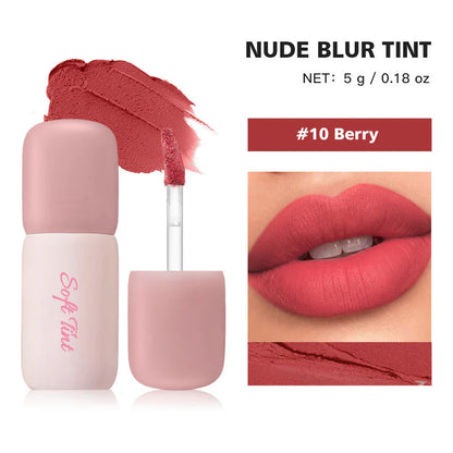 Soft Matte Nude Blur Lip Tint for Lips and Cheeks