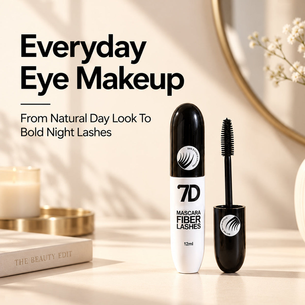 7D Silk Fiber Black Lengthening Mascara - Adult Beauty Makeup✨