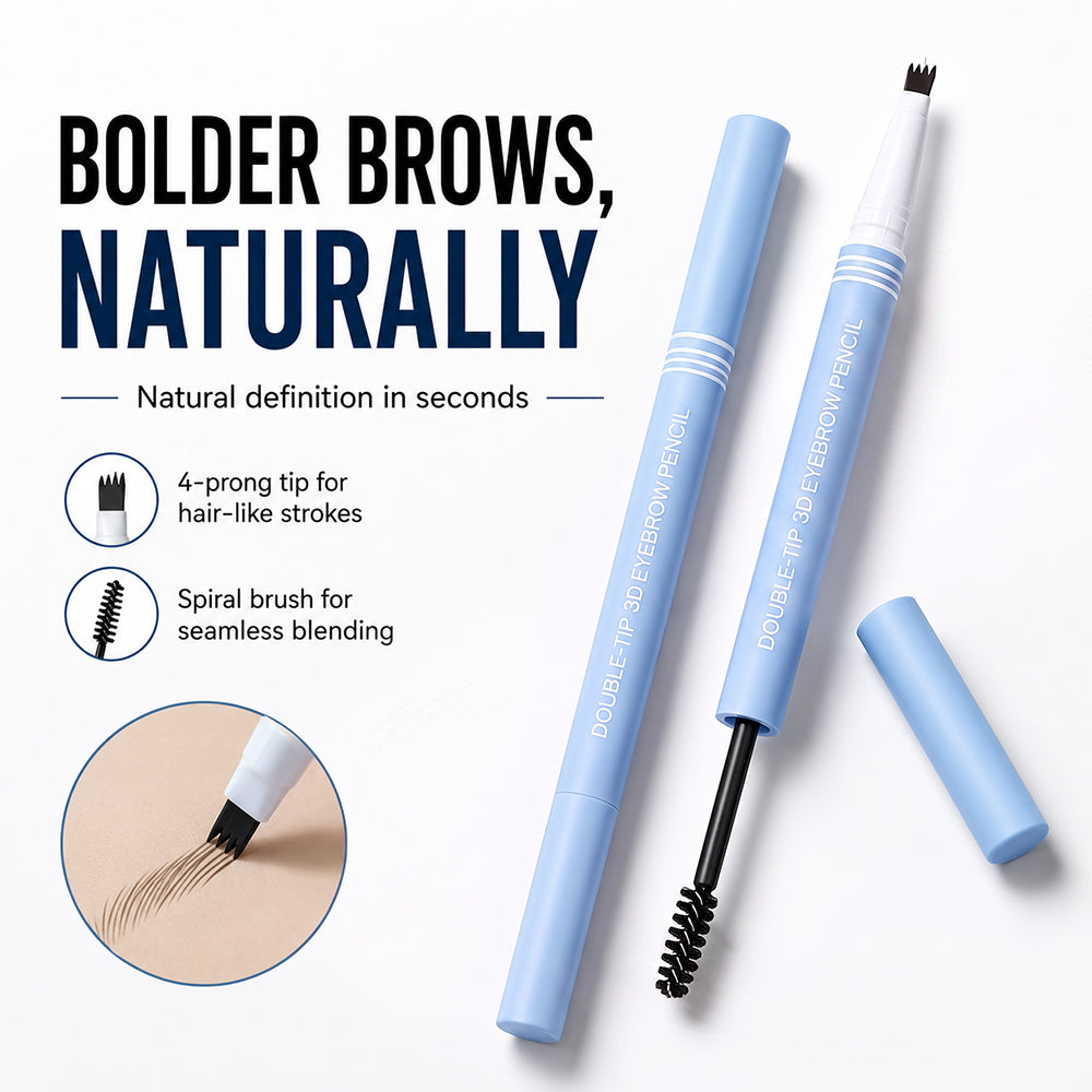 Waterproof 2-in-1 Micro-Fork Eyebrow Pen & Tinted Gel