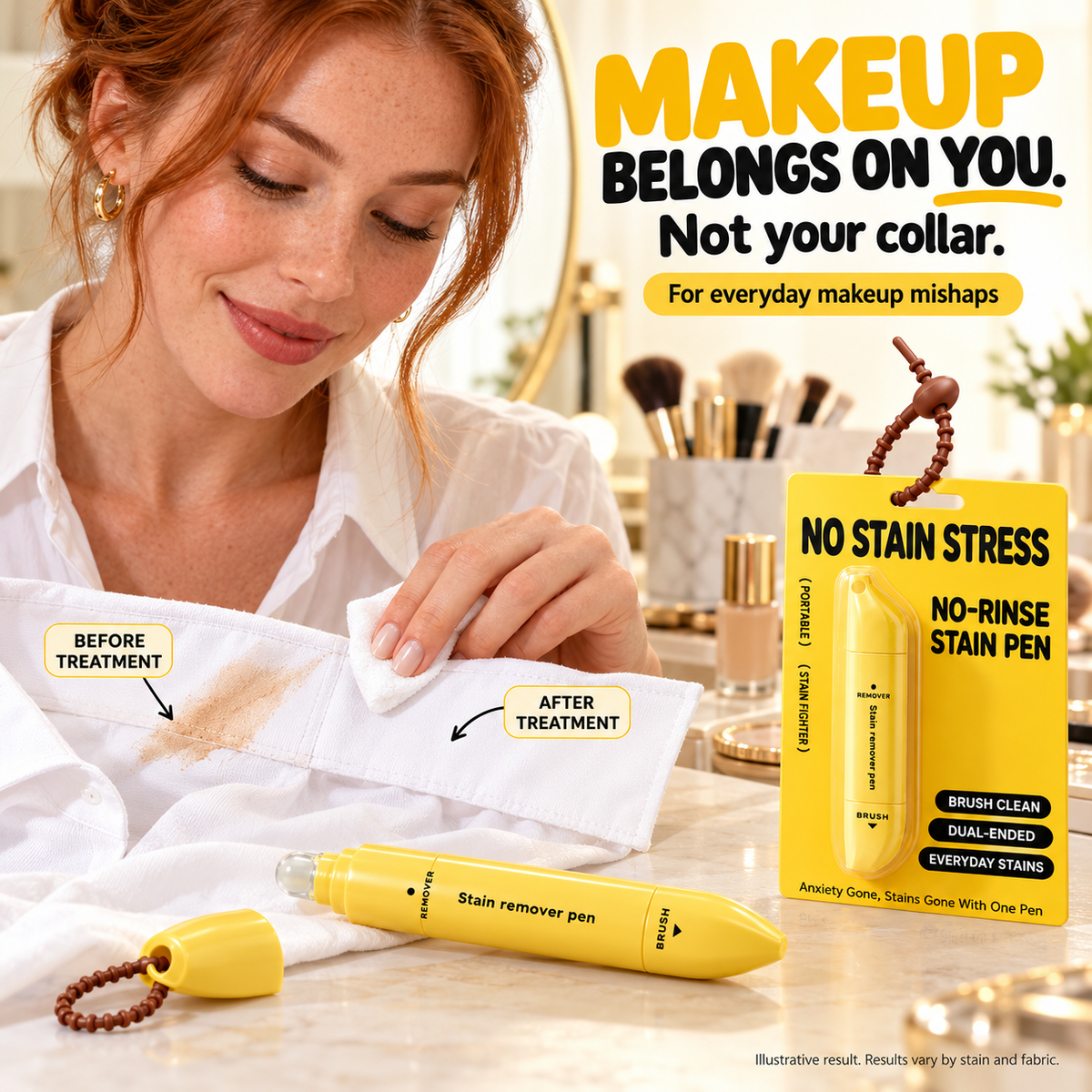 🔥BUY 1 GET 1 FREE Portable Dual-Head Stain Remover Pen✨ Instant No-Rinse Emergency Spot Cleaner for Clothes, Oil & Coffee Stains