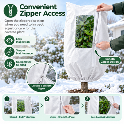 🌿 WINTER GARDEN ESSENTIAL | Plant Frost Protection Cover – Breathable Reusable Cover for Shrubs, Pots & Young Trees