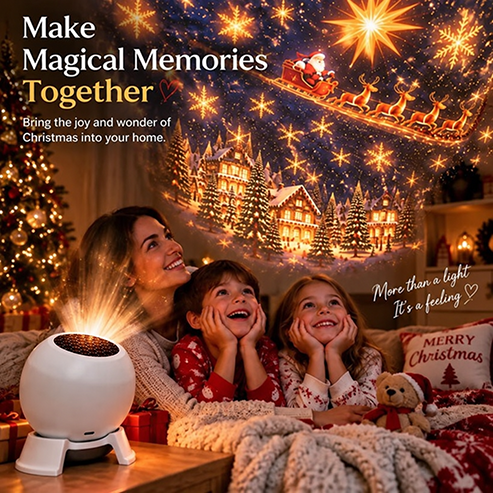🎅 Turn Any Room Into a Christmas Wonderland – Holiday Projection Night Light
