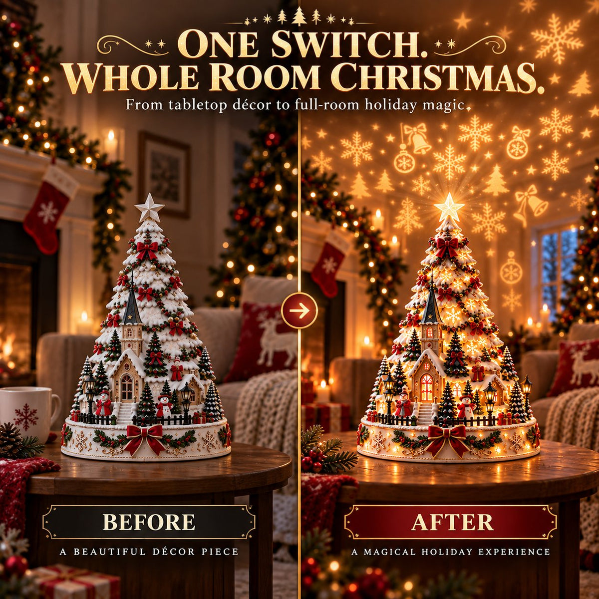 🏆 60,000+ Sold - 🎄Christmas Village Lightscape Tree